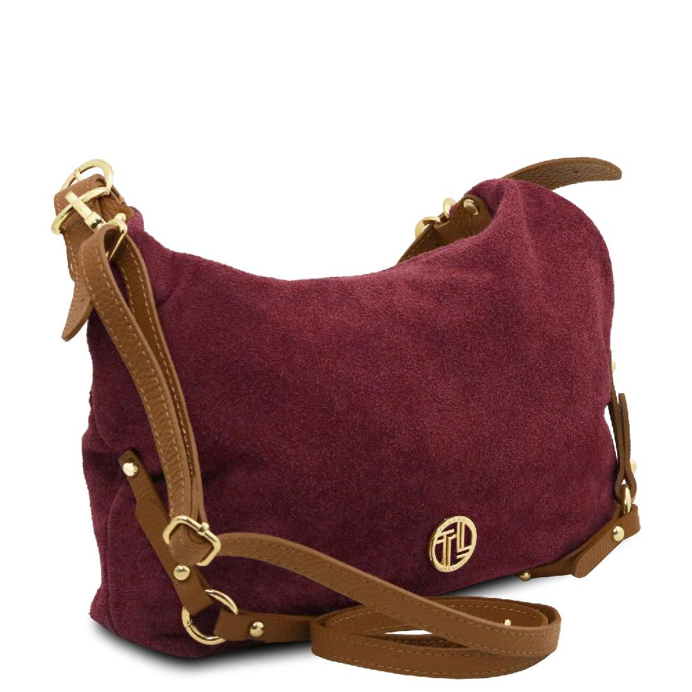 Tuscany Leather Suede Leather Shoulder bag In Saldo