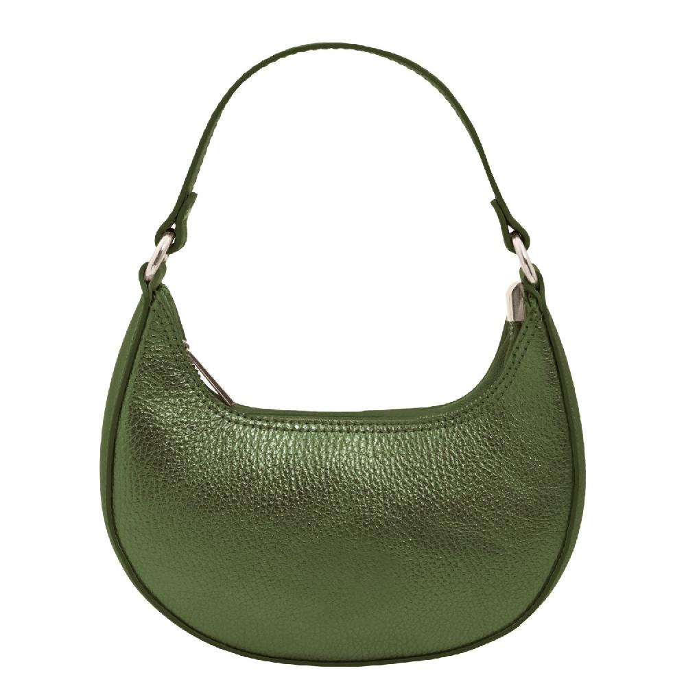 Tuscany Leather Metallic Leather Handbag With Chain Strap Italia