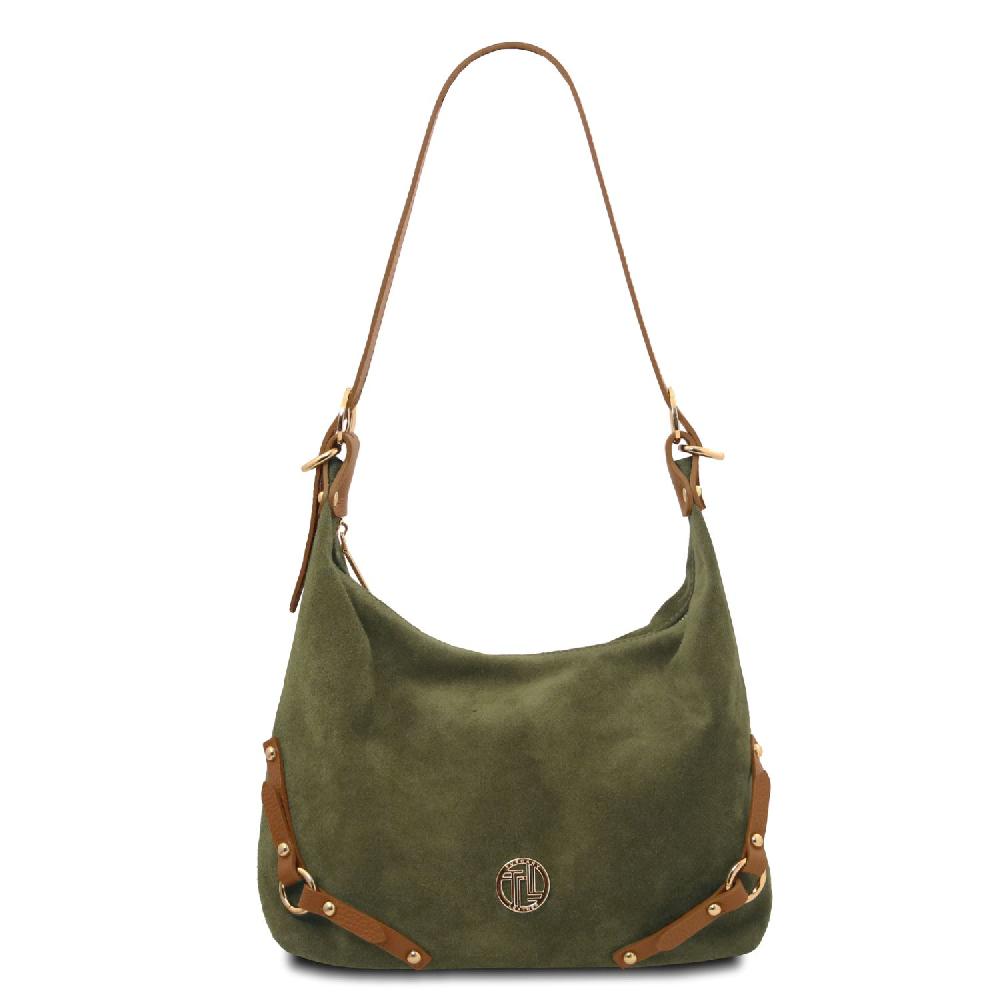 Tuscany Leather Schultertasche aus Wildleder Qualità