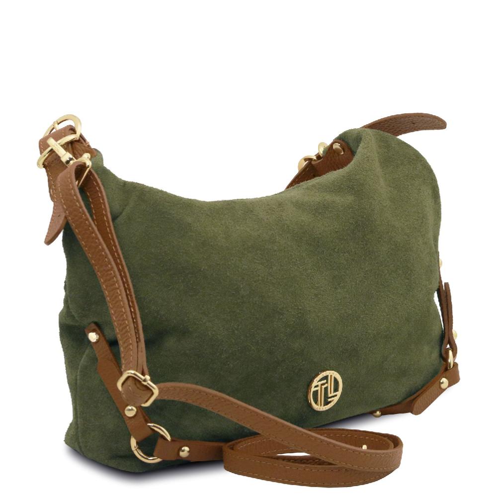 Tuscany Leather Schultertasche aus Wildleder Qualità