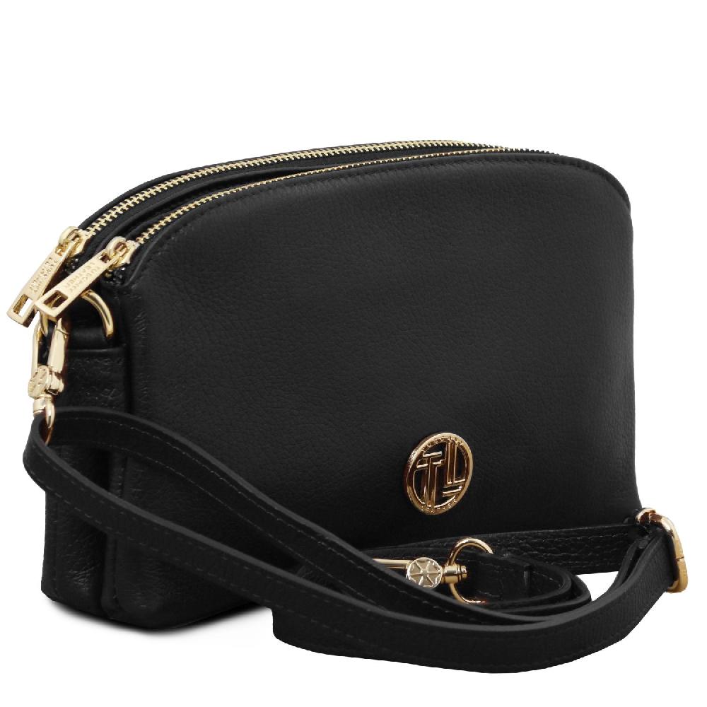 Tuscany Leather Bolso en Piel Suave con Bandolera Nuovo