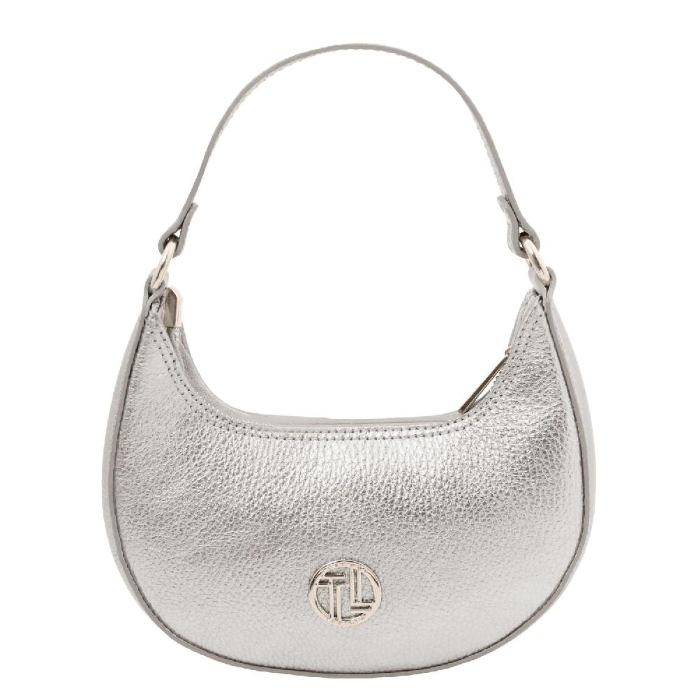Tuscany Leather Bolso a Mano en Piel Metallic et Bandolera de Cadena Presa