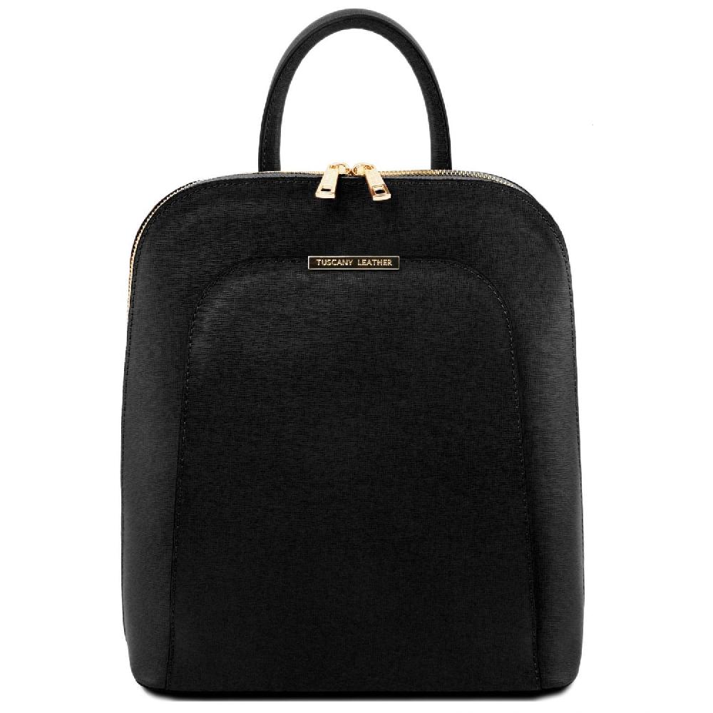 Tuscany Leather Zaino da Donna in Pelle Saffiano Grande vendita