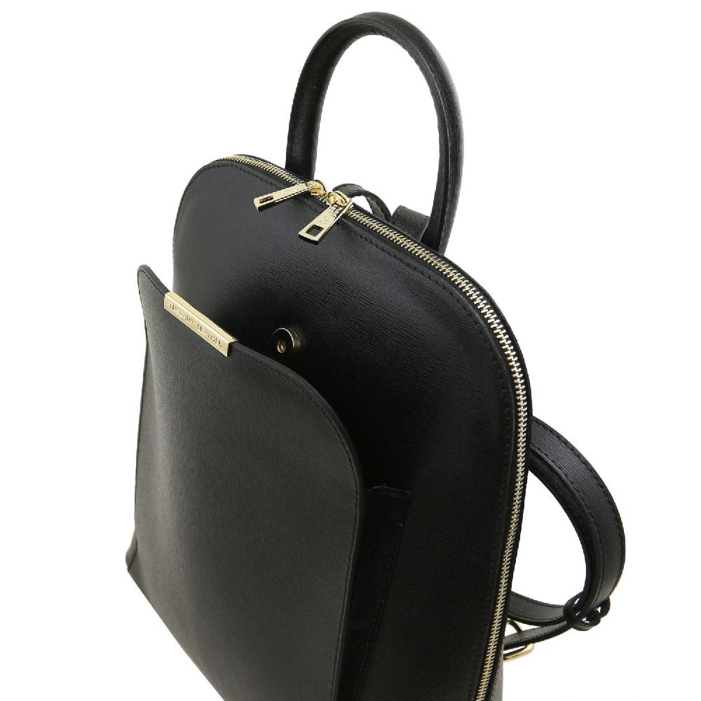 Tuscany Leather Zaino da Donna in Pelle Saffiano Grande vendita