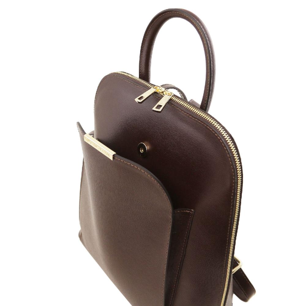 Tuscany Leather Zaino da Donna in Pelle Saffiano Flash Sale