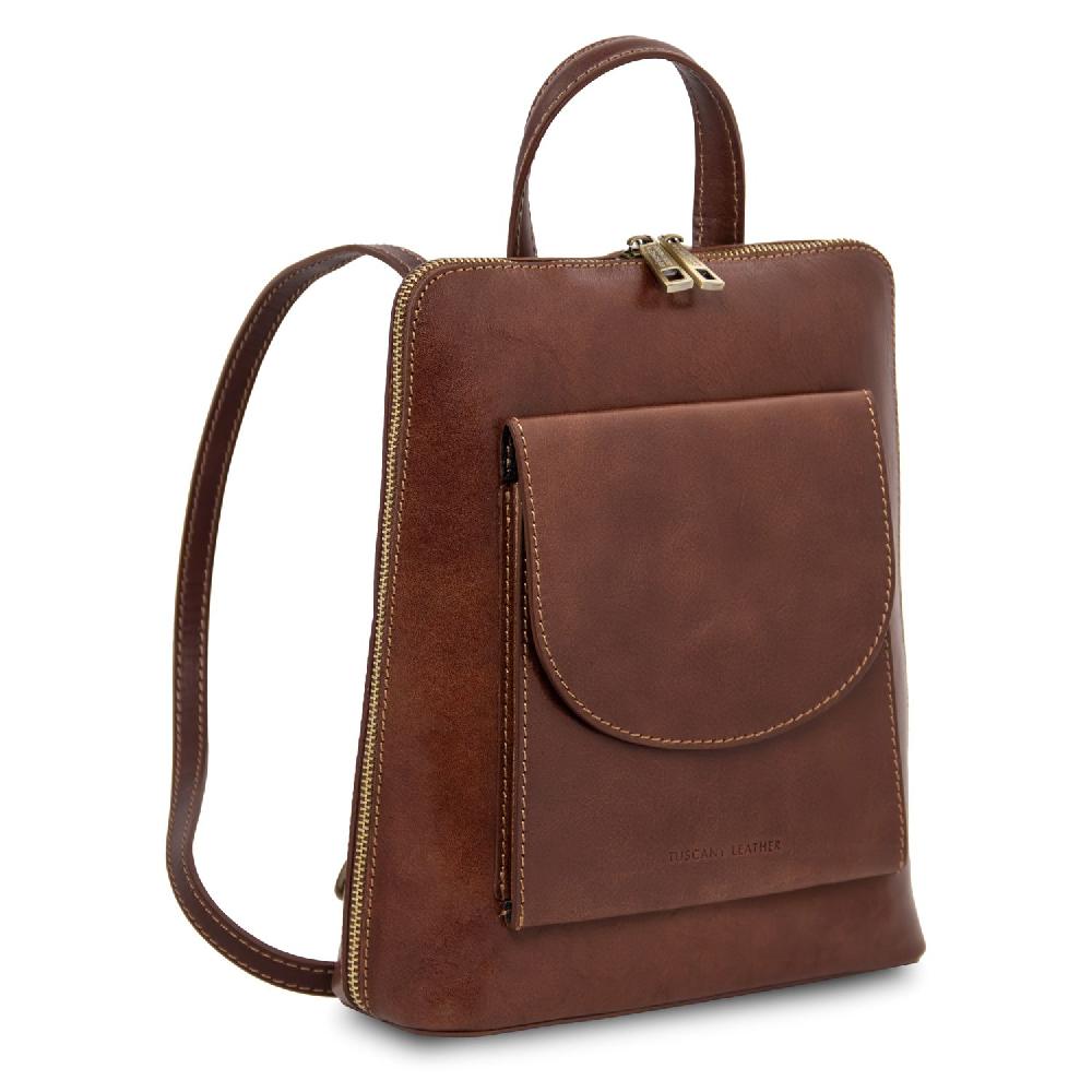 Tuscany Leather Zaino Piccolo da Donna in Pelle Grandi sconti