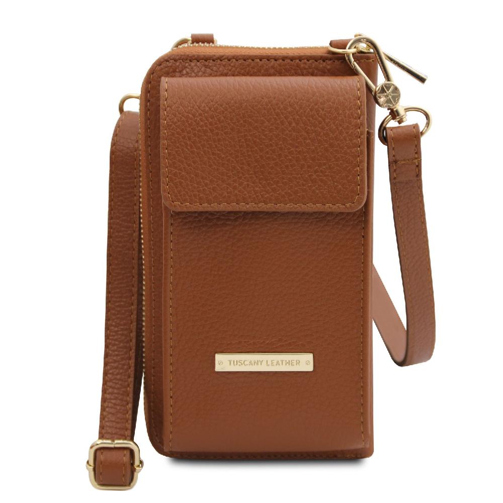 Tuscany Leather Portafoglio/portacellulare in Pelle con Tracolla Fino al 55% di sconto