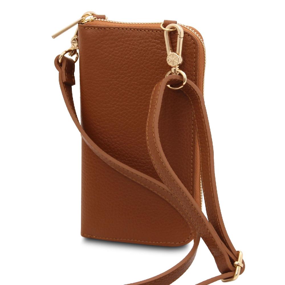 Tuscany Leather Portafoglio/portacellulare in Pelle con Tracolla Fino al 55% di sconto