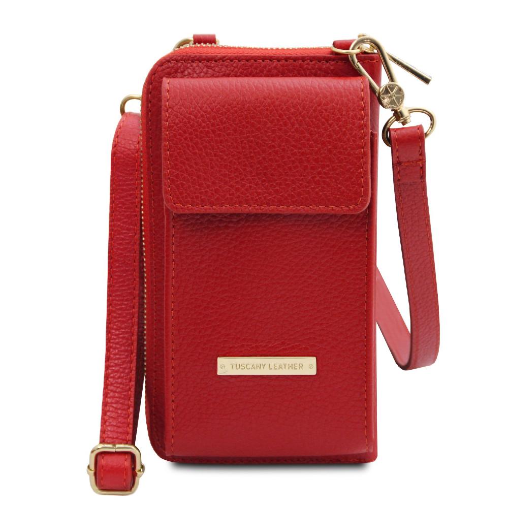 Tuscany Leather Portafoglio/portacellulare in Pelle con Tracolla Discount Store per i nuovi prodotti