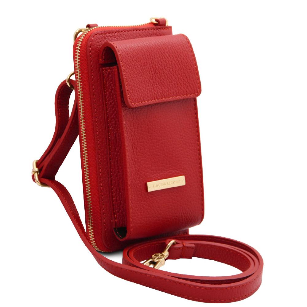 Tuscany Leather Portafoglio/portacellulare in Pelle con Tracolla Discount Store per i nuovi prodotti