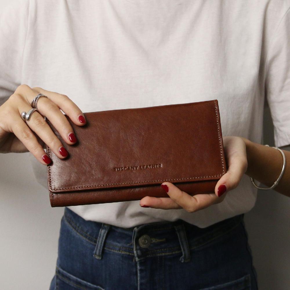 Tuscany Leather Esclusivo Portafoglio da Donna in Pelle Trasporto libero internazionale