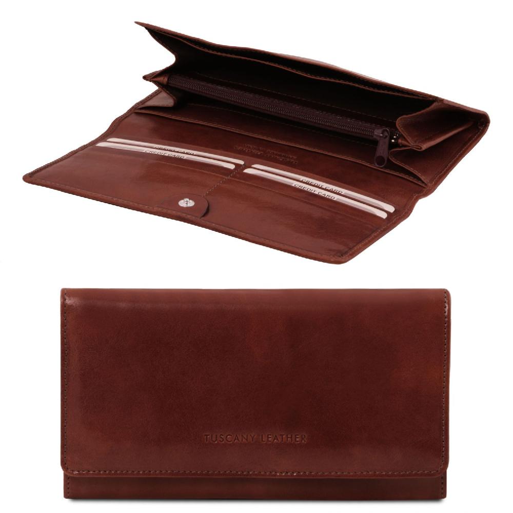 Tuscany Leather Esclusivo Portafoglio da Donna in Pelle Officina