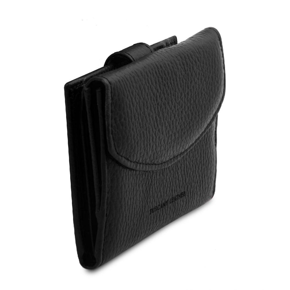 Tuscany Leather Esclusivo Portafoglio da Donna 3 Ante con Portaspiccioli in Pelle Black Friday Prezzi