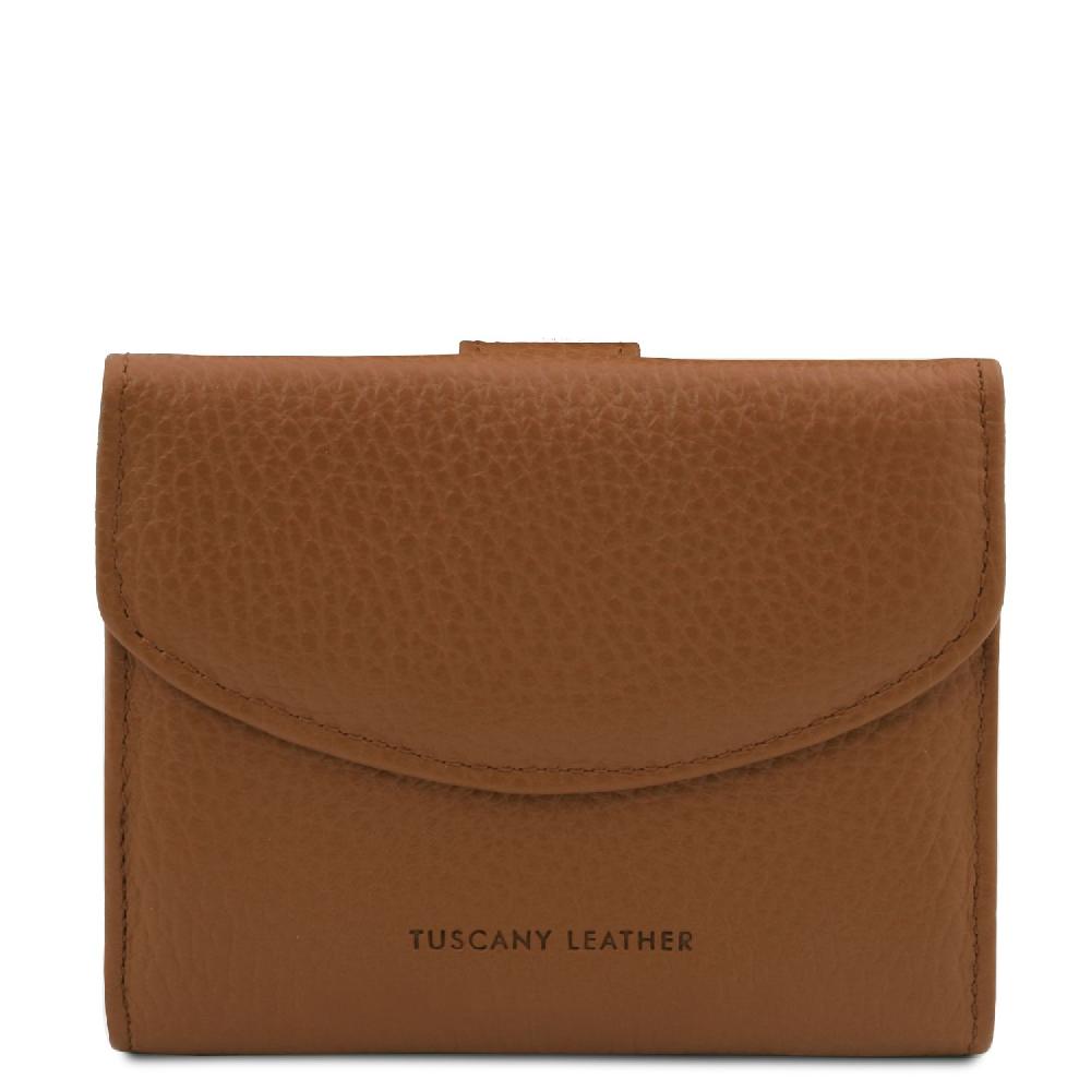 Tuscany Leather Esclusivo Portafoglio da Donna 3 Ante con Portaspiccioli in Pelle In vendita