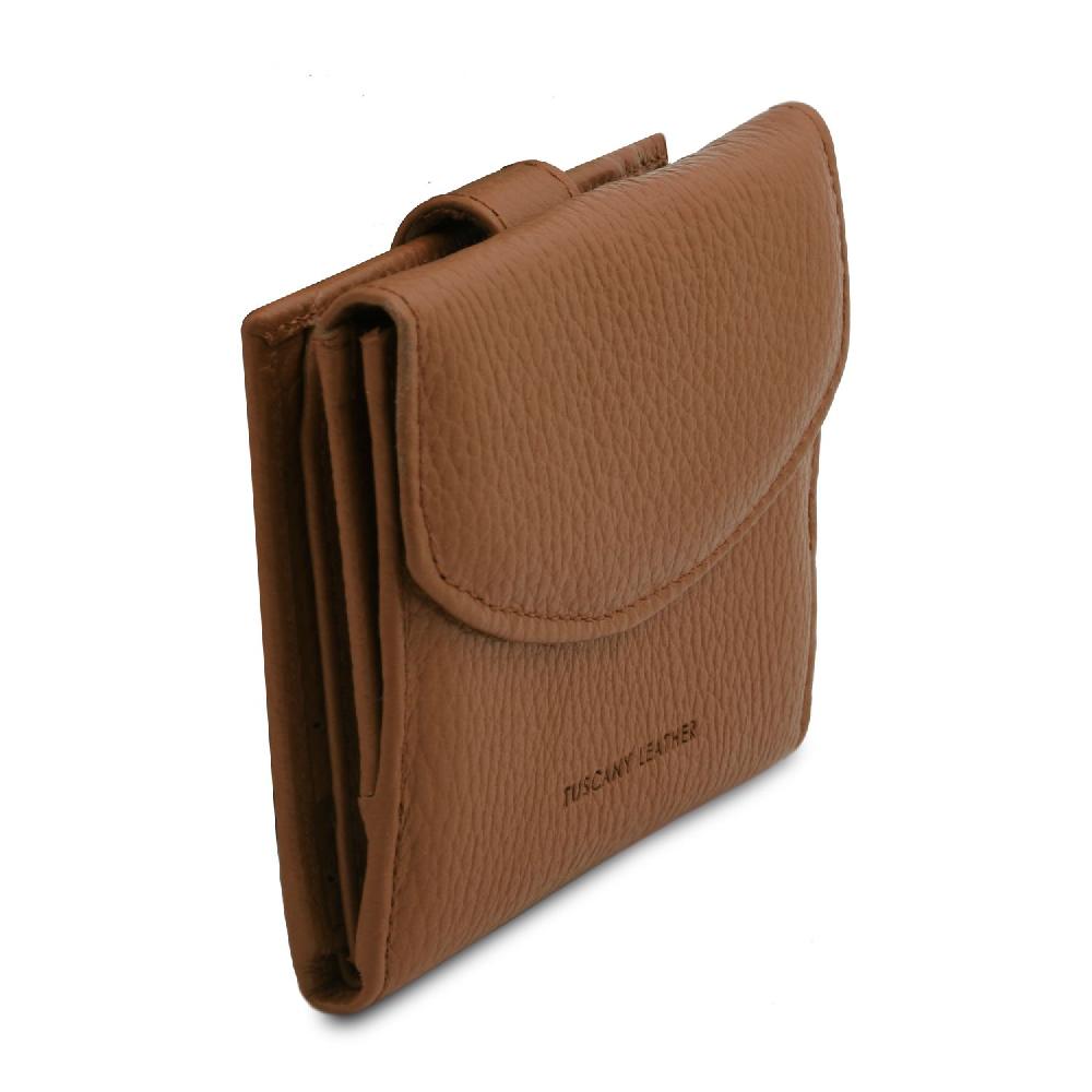 Tuscany Leather Esclusivo Portafoglio da Donna 3 Ante con Portaspiccioli in Pelle In vendita