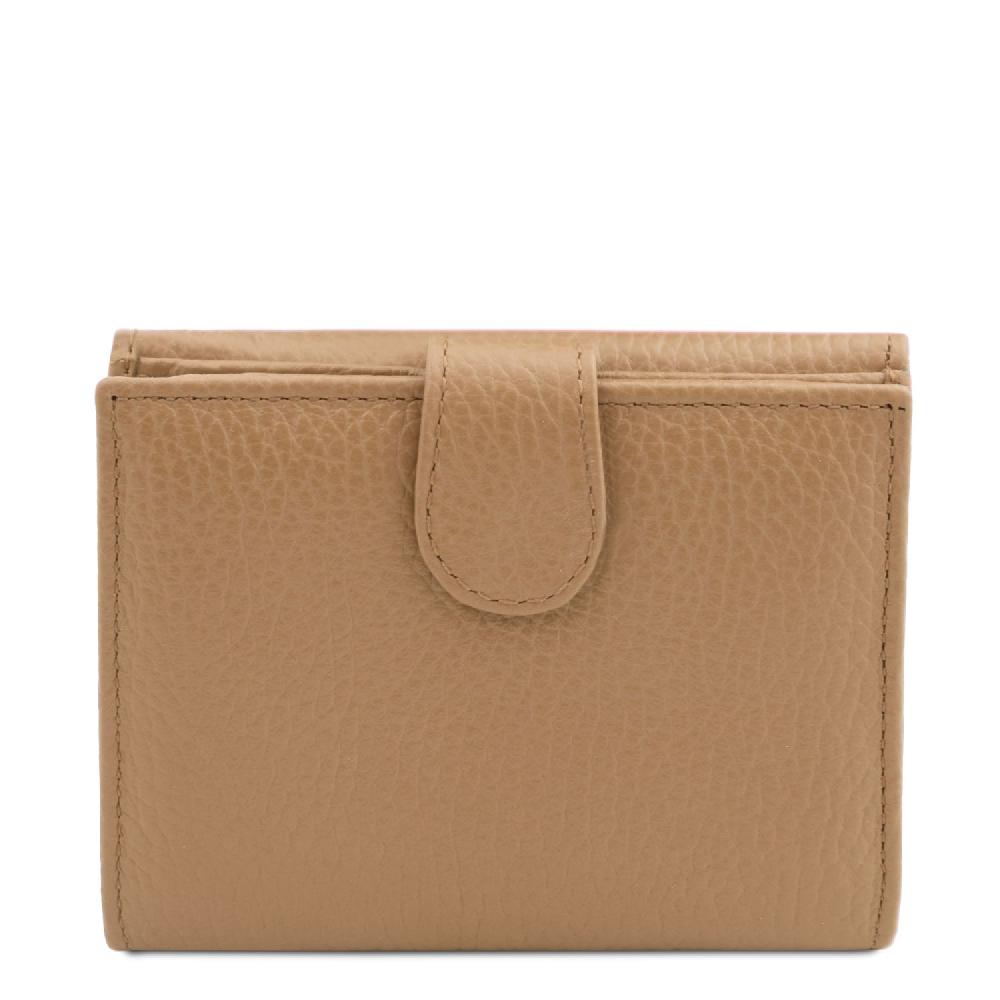 Tuscany Leather Esclusivo Portafoglio da Donna 3 Ante con Portaspiccioli in Pelle Duty-free