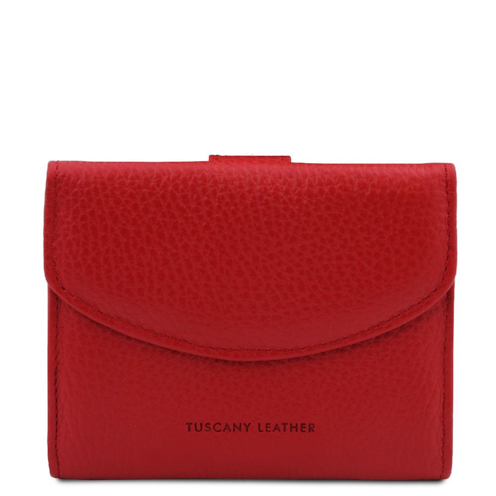 Tuscany Leather Esclusivo Portafoglio da Donna 3 Ante con Portaspiccioli in Pelle 50% di sconto per tempo limitato