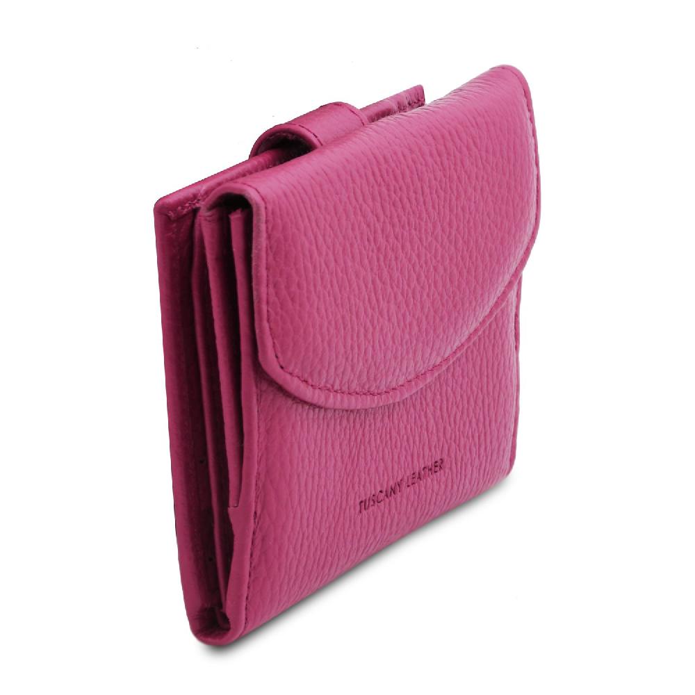 Tuscany Leather Esclusivo Portafoglio da Donna 3 Ante con Portaspiccioli in Pelle Sconti questo mese