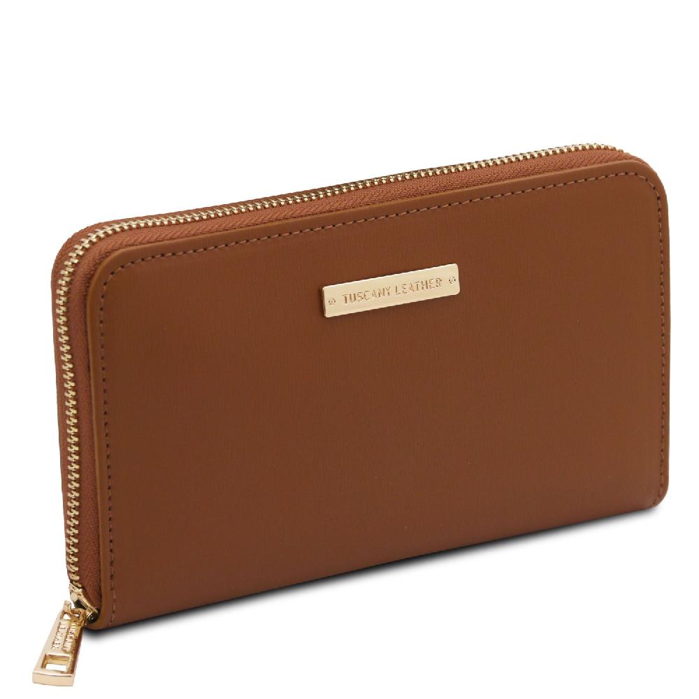 Tuscany Leather Esclusivo Portafogli in Pelle zip Around Italy