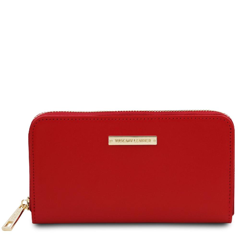 Tuscany Leather Esclusivo Portafogli in Pelle zip Around Nuovo