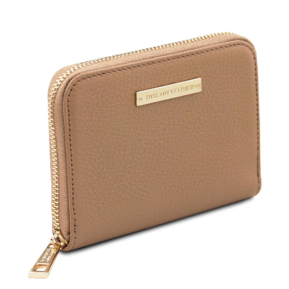 Tuscany Leather Esclusivo Portafogli in Pelle zip Around Spedizione Gratuita