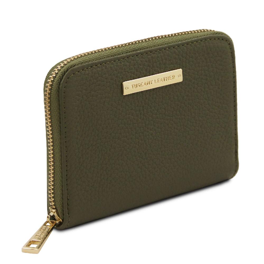 Tuscany Leather Esclusivo Portafogli in Pelle zip Around Pezzi Unici
