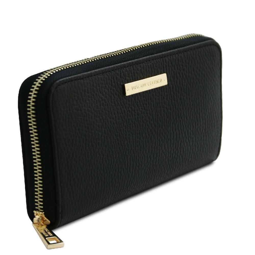 Tuscany Leather Esclusivo Portafogli in Pelle zip Around Sconto