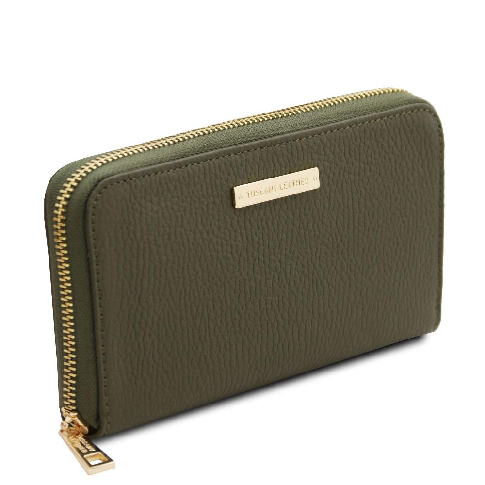 Tuscany Leather Esclusivo Portafogli in Pelle zip Around Offerte