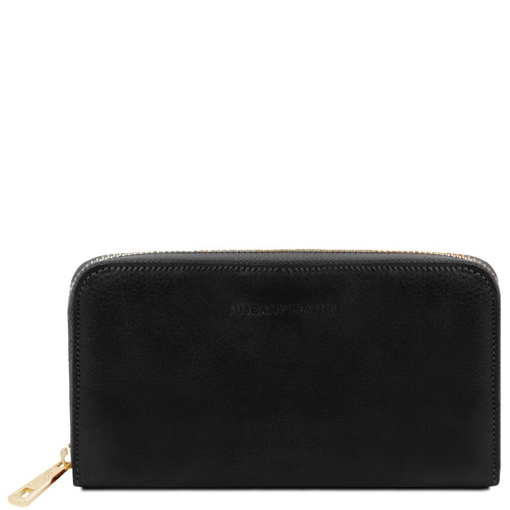 Tuscany Leather Esclusivo Portafogli in Pelle zip Around Vendita Calda