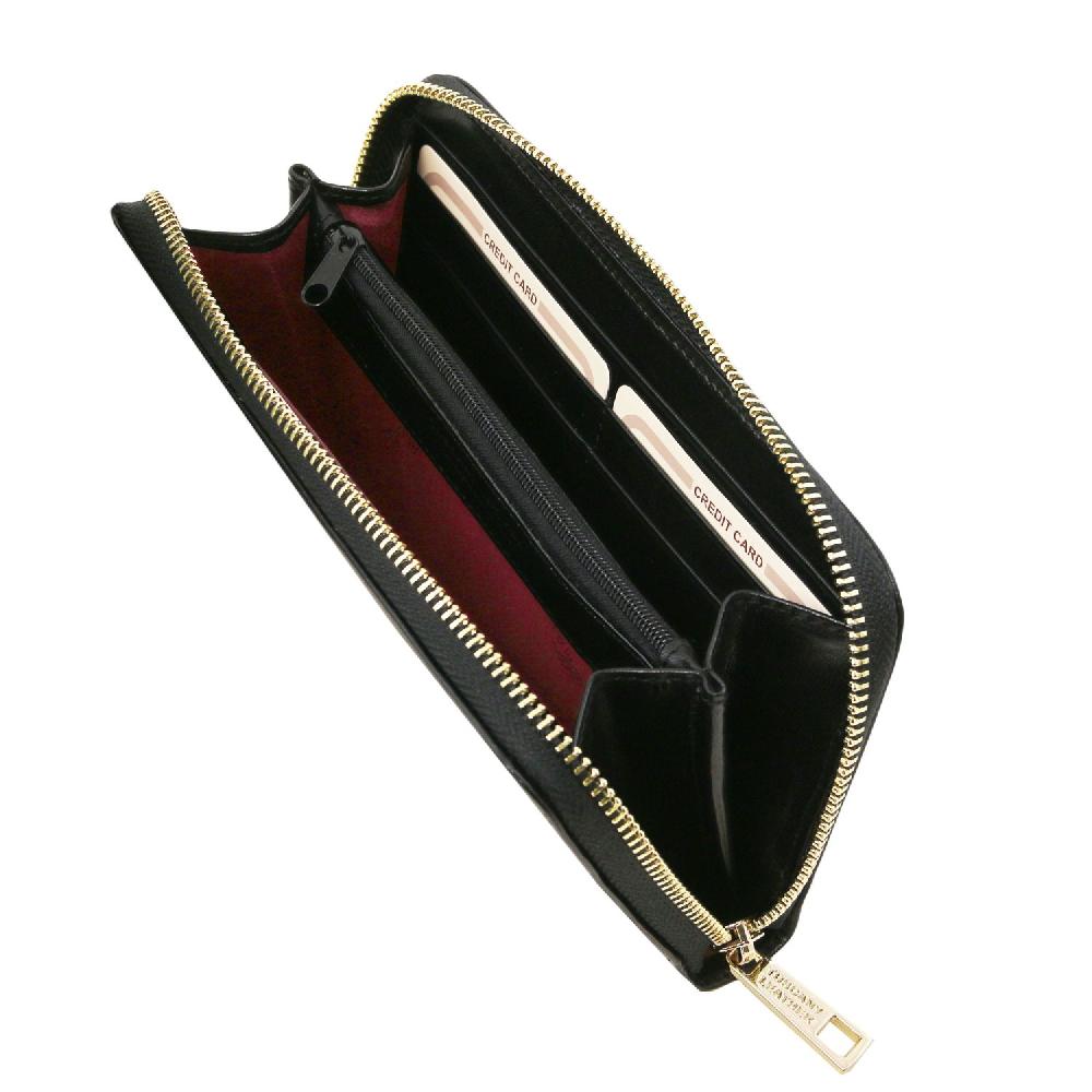 Tuscany Leather Esclusivo Portafogli in Pelle zip Around Vendita Calda