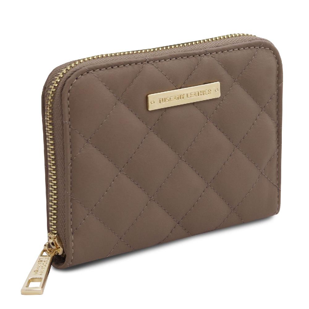 Tuscany Leather Esclusivo Portafogli in Pelle Morbida zip Around Nuova