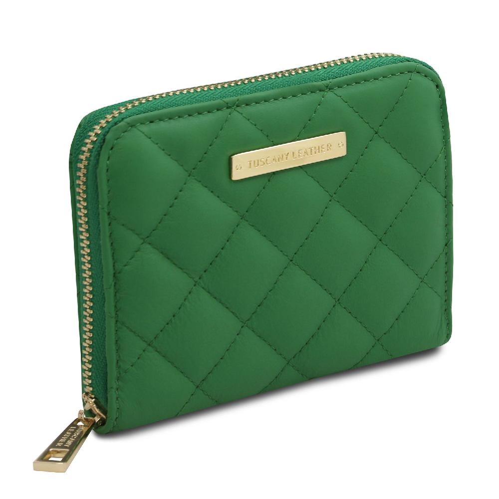 Tuscany Leather Esclusivo Portafogli in Pelle Morbida zip Around Negozio online di fabbrica