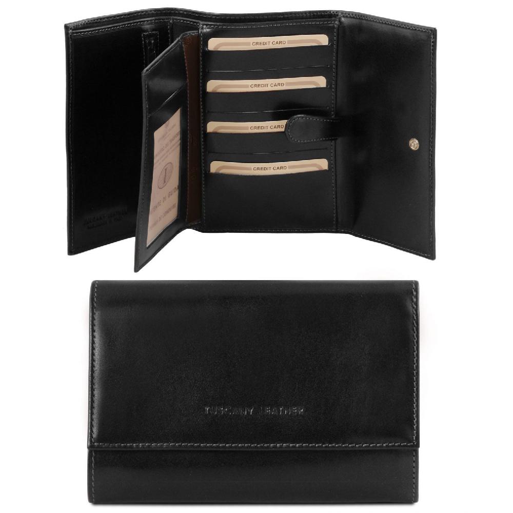 Tuscany Leather Esclusivo Portafogli da Donna in Pelle 4 Ante Offerta speciale