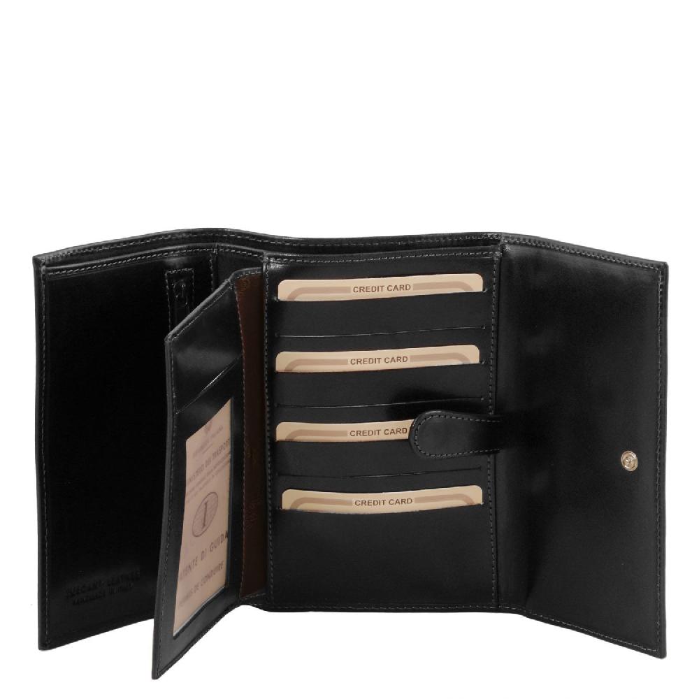Tuscany Leather Esclusivo Portafogli da Donna in Pelle 4 Ante Offerta speciale