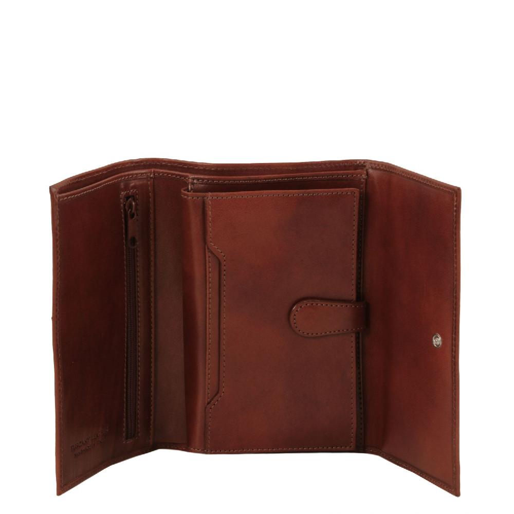 Tuscany Leather Esclusivo Portafogli da Donna in Pelle 4 Ante Comprare a buon mercato