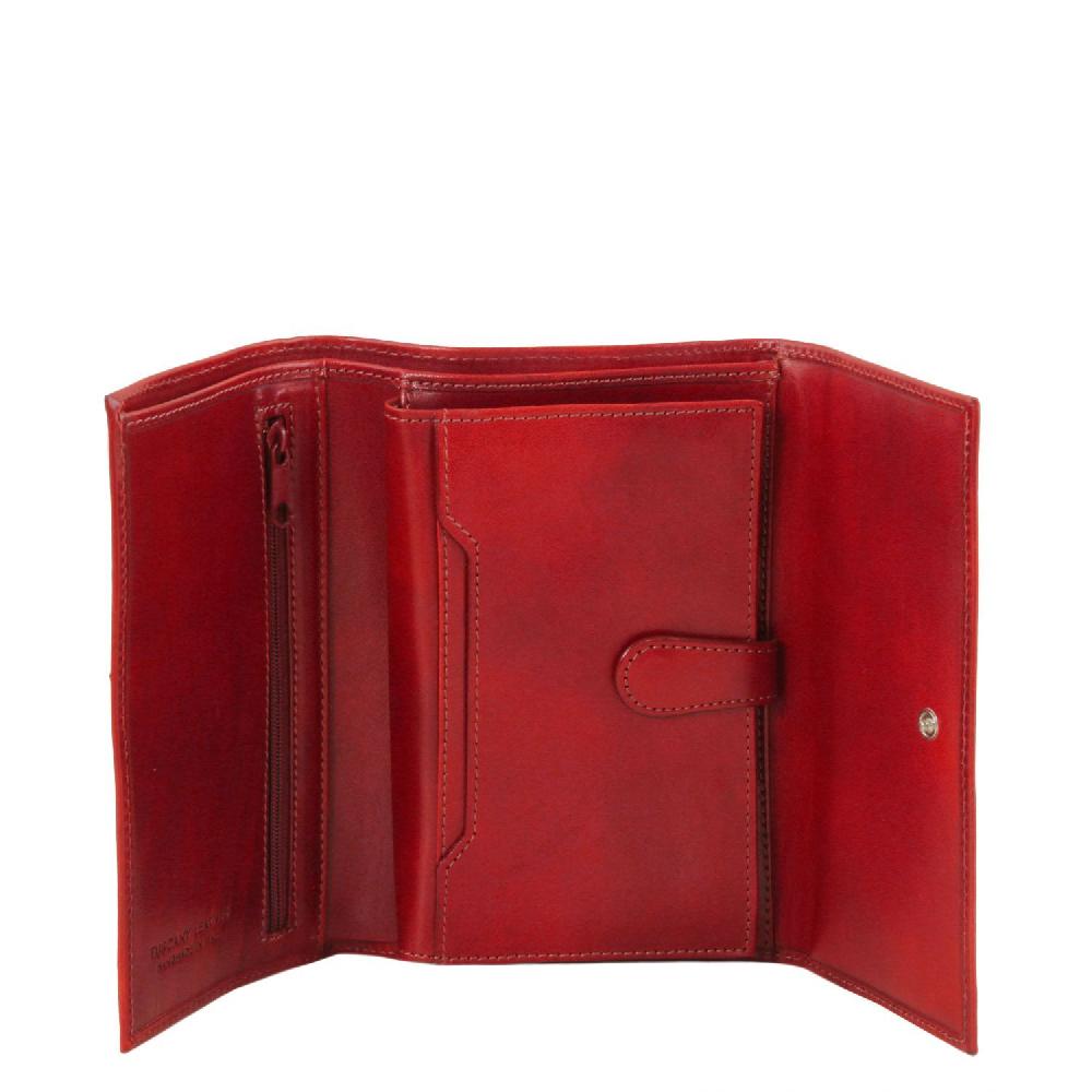 Tuscany Leather Esclusivo Portafogli da Donna in Pelle 4 Ante Flash Sale