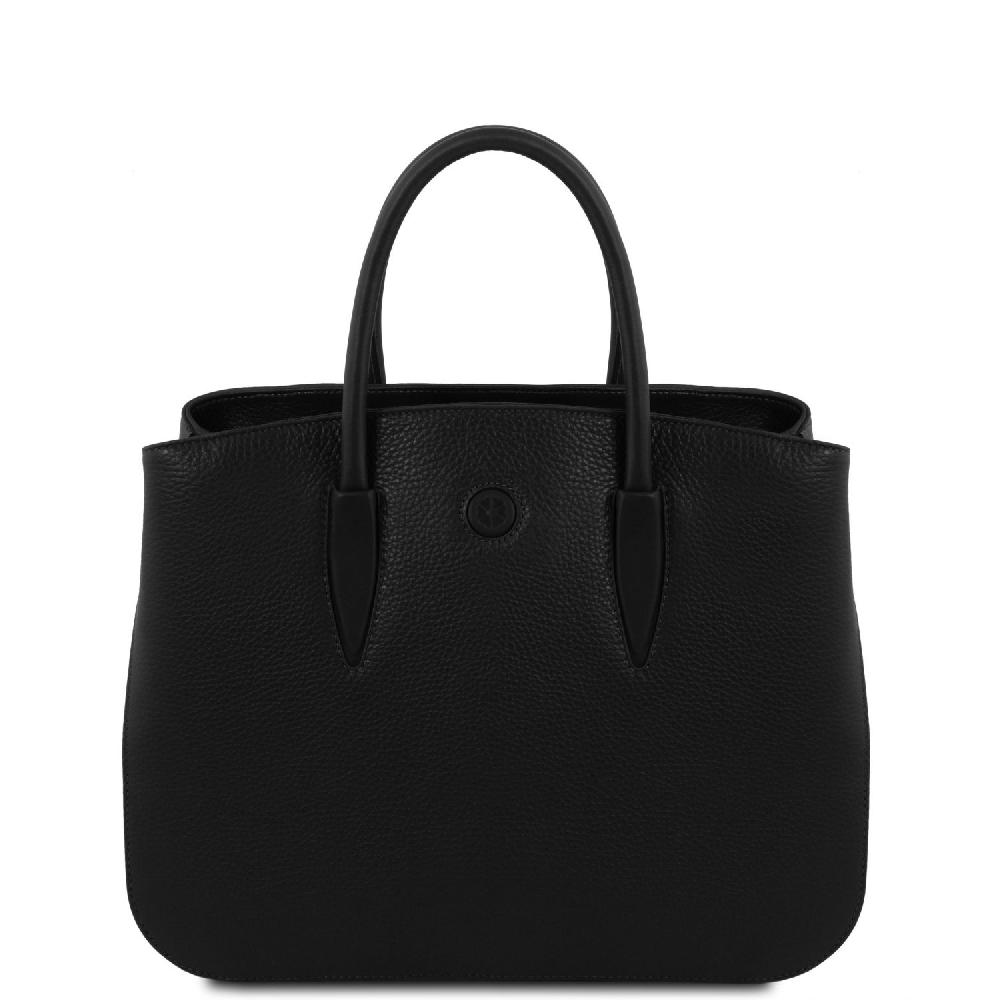 Tuscany Leather Borsa a Mano in Pelle e Portafoglio in Pelle 3 Ante con Portaspiccioli Duty-free