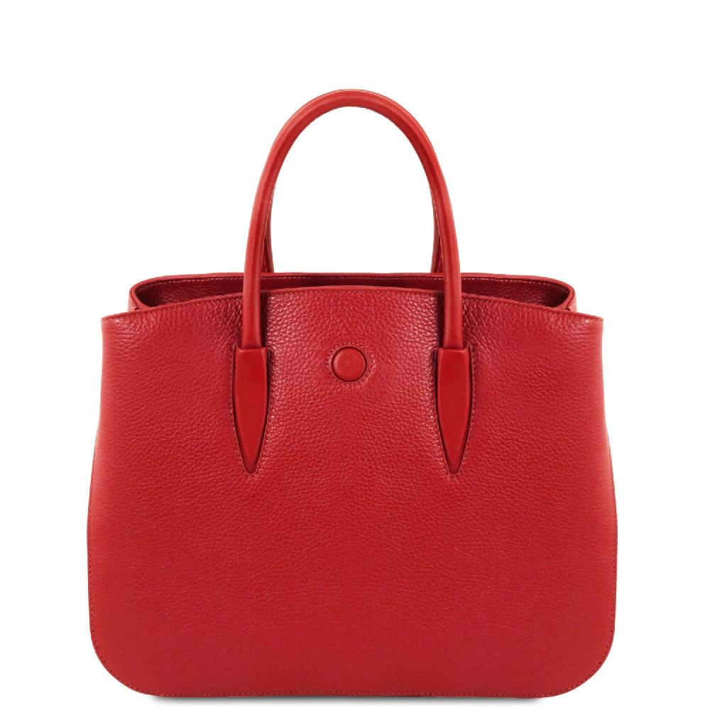 Tuscany Leather Borsa a Mano in Pelle e Portafoglio in Pelle 3 Ante con Portaspiccioli Sconti questo mese