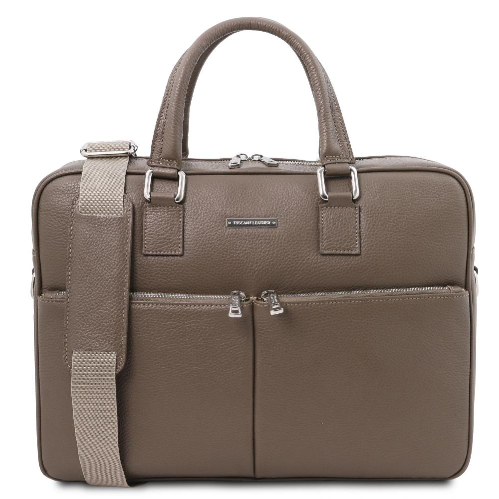 Tuscany Leather Borsa Porta Computer in Pelle Consegna Veloce