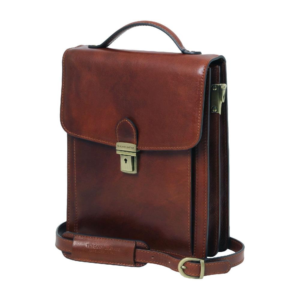 Tuscany Leather Borsello in Pelle a Tracolla - Misura Grande Fino Al -60%