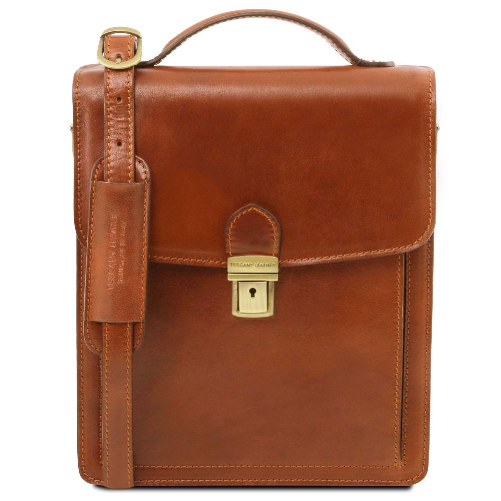 Tuscany Leather Borsello in Pelle a Tracolla - Misura Grande Affare Del Giorno