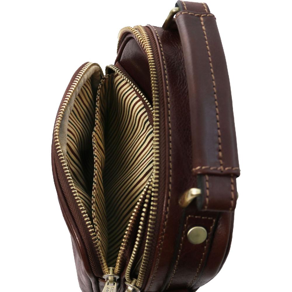 Tuscany Leather Borsello da Uomo in Pelle Saldi Di Fabbrica