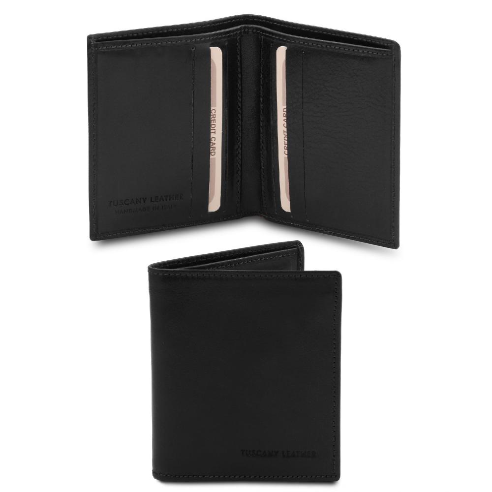 Tuscany Leather Esclusivo Portafoglio Uomo in Pelle 2 Ante Spedizione gratuita