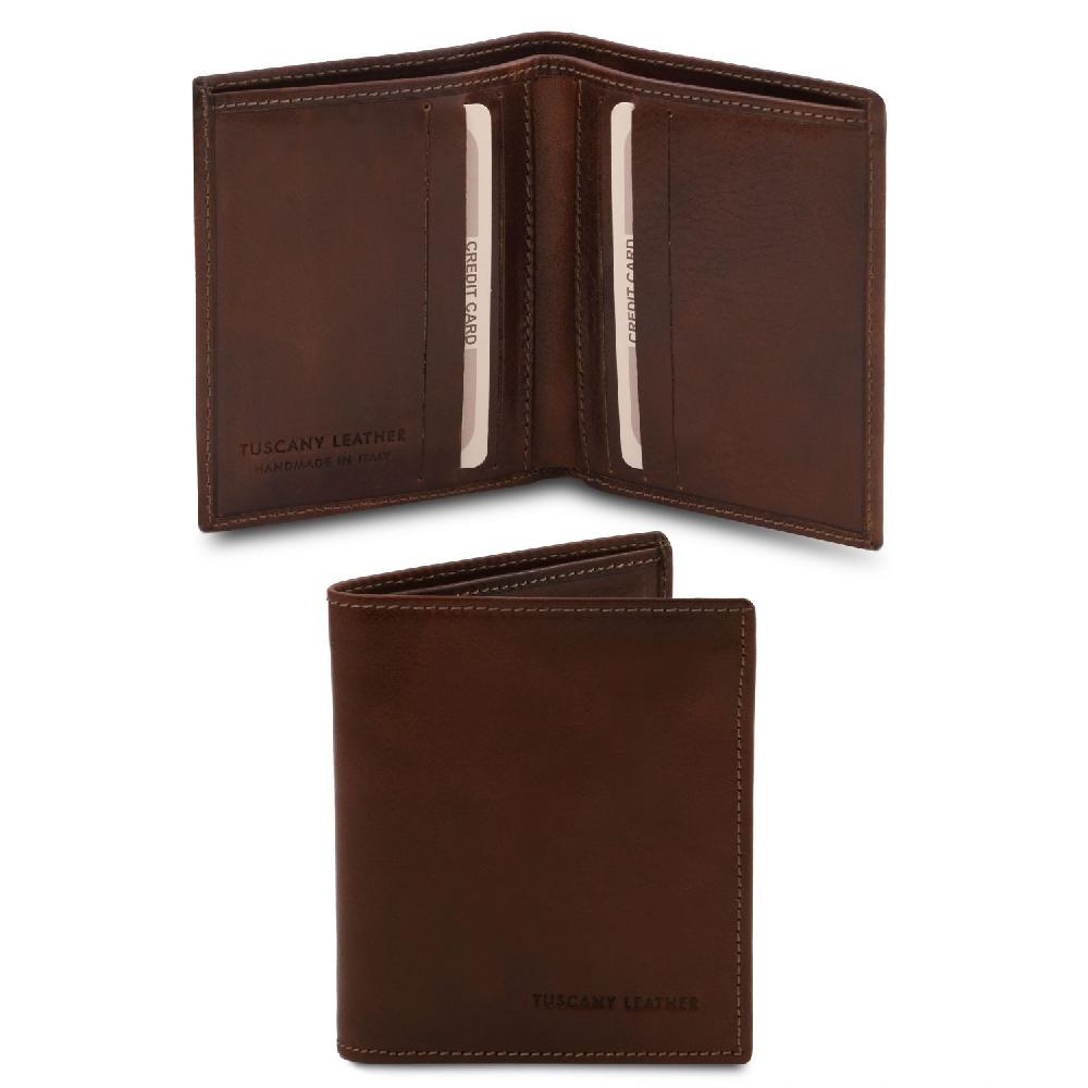 Tuscany Leather Esclusivo Portafoglio Uomo in Pelle 2 Ante Sconto di tempo limitato