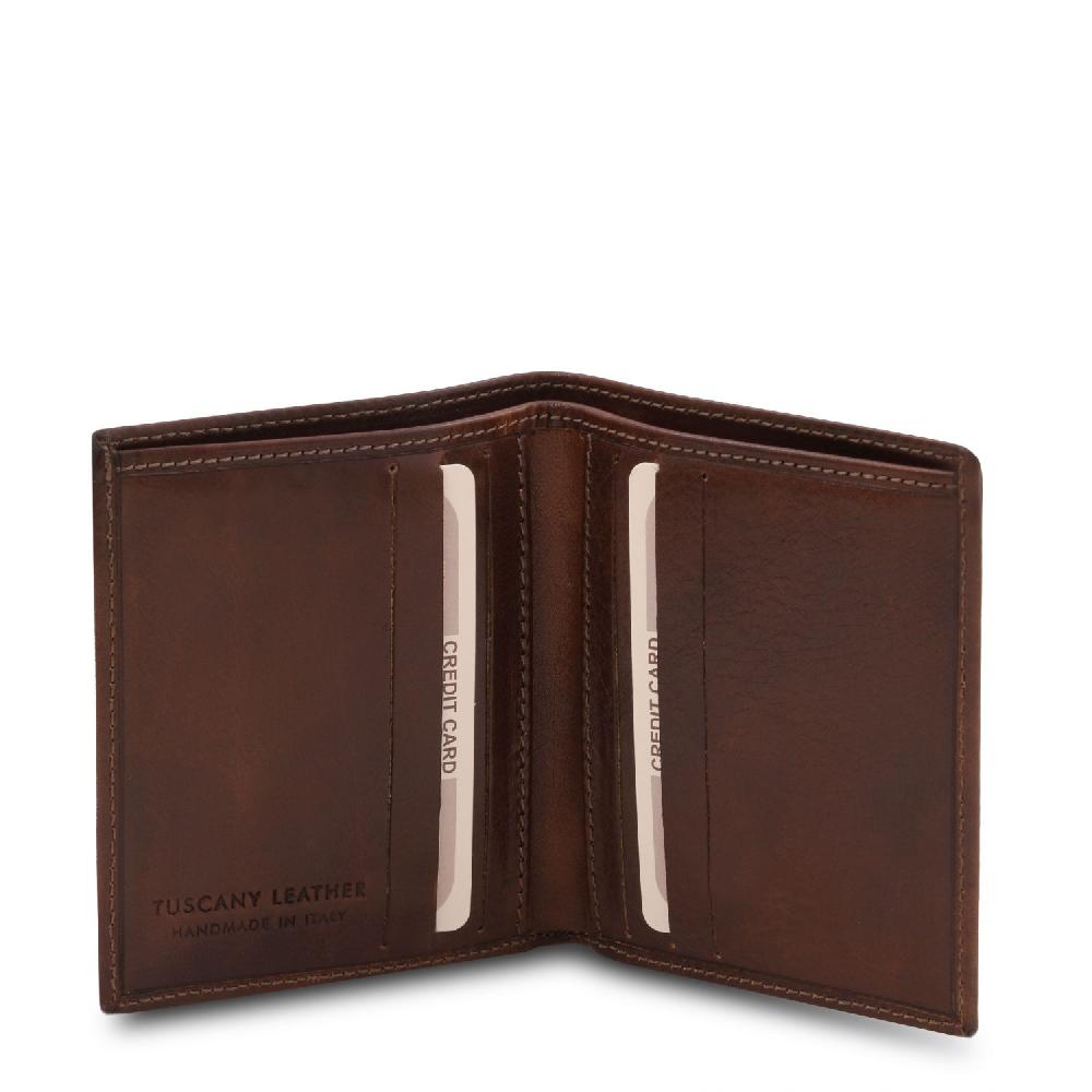 Tuscany Leather Esclusivo Portafoglio Uomo in Pelle 2 Ante Sconto di tempo limitato