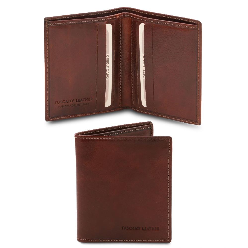 Tuscany Leather Esclusivo Portafoglio Uomo in Pelle 2 Ante