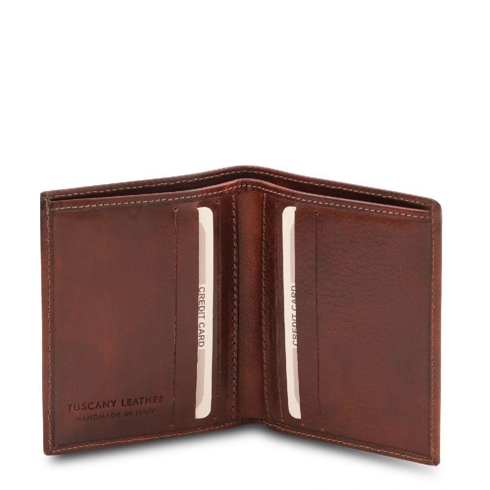 Tuscany Leather Esclusivo Portafoglio Uomo in Pelle 2 Ante Negozio online di fabbrica