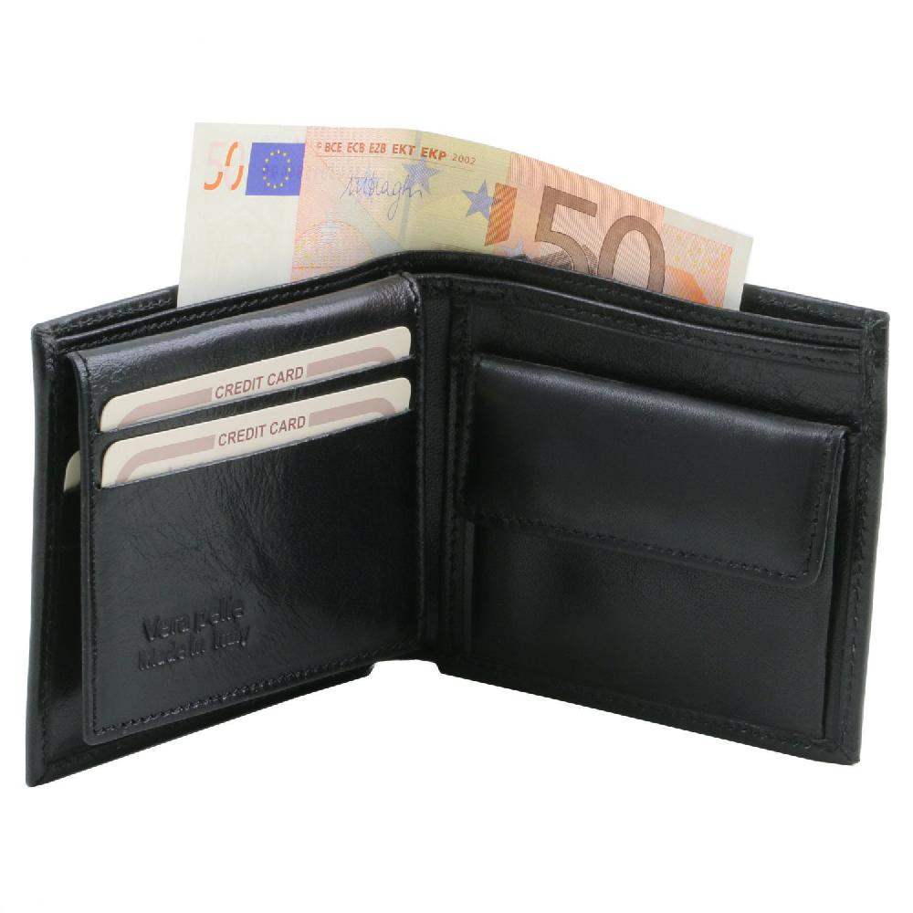 Tuscany Leather Esclusivo Portafoglio Uomo in Pelle 3 Ante con Portaspiccioli Offerta esclusiva