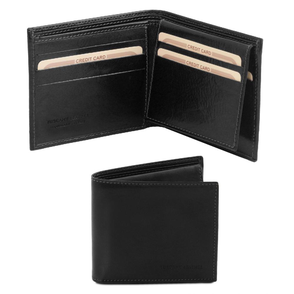 Tuscany Leather Esclusivo Portafoglio Uomo in Pelle 3 Ante Vendite stagionali