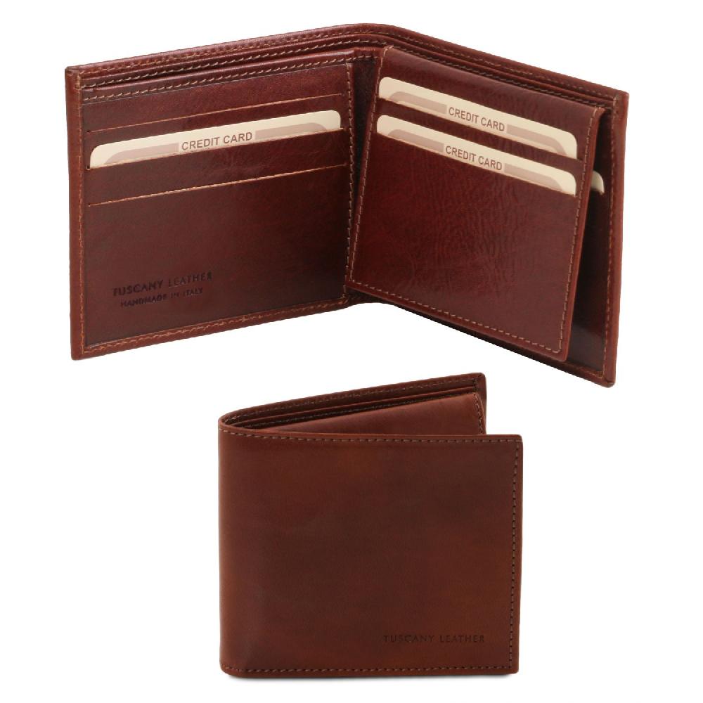 Tuscany Leather Esclusivo Portafoglio Uomo in Pelle 3 Ante Cyber Monday